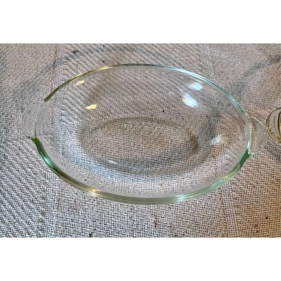 Set of 2 Vintage 1-Cup Pyrex 328 Corning 8 oz Oval Clear Glass Baking Dishes - Picture 10 of 13